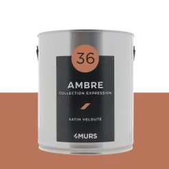 New Peinture Peinture ambre Satiné 2,5 L - 4MURS Peintures