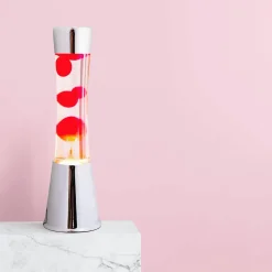 Discount Lampe à lave LAVA CHROMÉE coloris argent 39,5 x 11 cm - 4MURS Guirlandes Et Déco Lumineuse