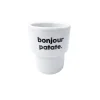 Fashion Gobelet BONJOUR PATATE coloris blanc - 4MURS Arts De La Table