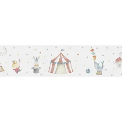 Discount Frise intissée CIRCUS coloris multicolore - 4MURS Enfant Papiers Peints Enfant|Papiers Peints