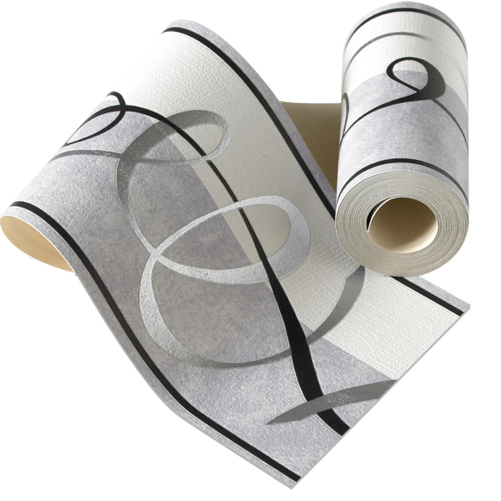 Best Frise vinyle RUBAN coloris gris perle - 4MURS Papiers Peints