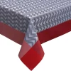 Sale Nappe CHEVRON coloris gris 155 x 155 cm - 4MURS Linge De Maison