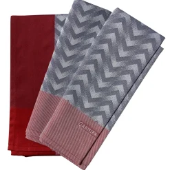 Sale Nappe CHEVRON coloris gris 155 x 155 cm - 4MURS Linge De Maison