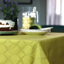 Fashion Nappe TWIRL coloris vert lime 155 x 155 cm - 4MURS Linge De Maison