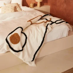New Housse d'édredon TIKRI coloris blanc - 4MURS Linge De Maison