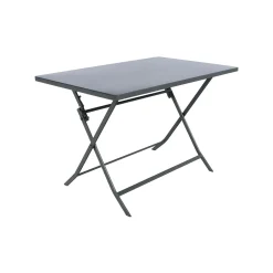 New Table de salle à manger GREENSBORO graphite 110 x 70 cm Mobilier De Jardin|Tables