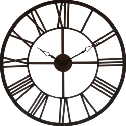 Outlet Horloge en métal GRÉGOIRE coloris brun - 4MURS Horloges