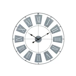 Fashion Horloge en métal NOELIE coloris gris bleu - 4MURS Horloges