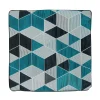 Hot Housse de coussin ARLETTY coloris bleu vert 40 x 40 cm - 4MURS Coussins