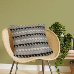 Hot Housse de coussin AZTEC coloris gris 40 x 40 cm - 4MURS Coussins