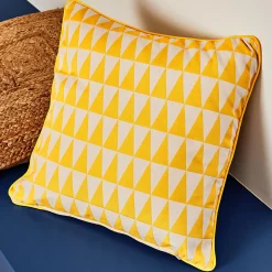New Housse de coussin BACKGAMMON coloris jaune 40 x 40 cm - 4MURS Coussins