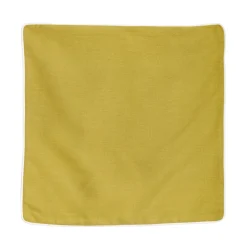 Discount Housse de coussin LIN LAVE coloris vert moutarde 40 x 40 cm - 4MURS Coussins