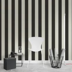 Hot Papier peint intissé STRIPES noir - 4MURS Papiers Peints