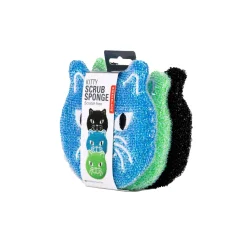 Fashion Eponge CHAT coloris Vert, noir, bleu - 4MURS Produits Vaisselle