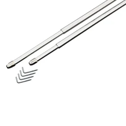 Hot Kit barre à rideau vitrage VITRAGE PLAT argent de 40,0 à 60 cm - 4MURS Voilages, Vitrages, Stores Et Accessoires