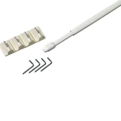 New Kit barre à rideau vitrage VITRAGE PLAT blanc de 60,0 à 90 cm - 4MURS Voilages, Vitrages, Stores Et Accessoires