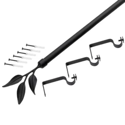 Hot Kit barre à rideaux ELEGANCE noir 1,9 cm de 165,0 à 310 cm - 4MURS Voilages, Vitrages, Stores Et Accessoires