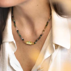 Hot Kit création MON COLLIER EN PIERRES NATURELLES D'AGATE INDIENNE Jeux Et Diy