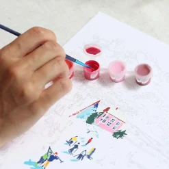Discount Peinture par numéros SKIING AMONG MONTAINS - 4MURS Jeux Et Diy