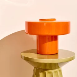 Outlet Lampe à poser FOZA coloris orange 19 x 25 cm - 4MURS Lampes À Poser