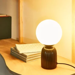 Fashion Lampe à poser PENELOPE coloris noir 26,5 x 15 cm - 4MURS Lampes À Poser