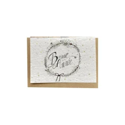 Outlet Carte BONNE ANNÉE coloris blanc - 4MURS Papeterie Et Livres