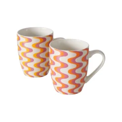 Outlet Mug GROOVY coloris Blanc,orange, violet - 4MURS Arts De La Table