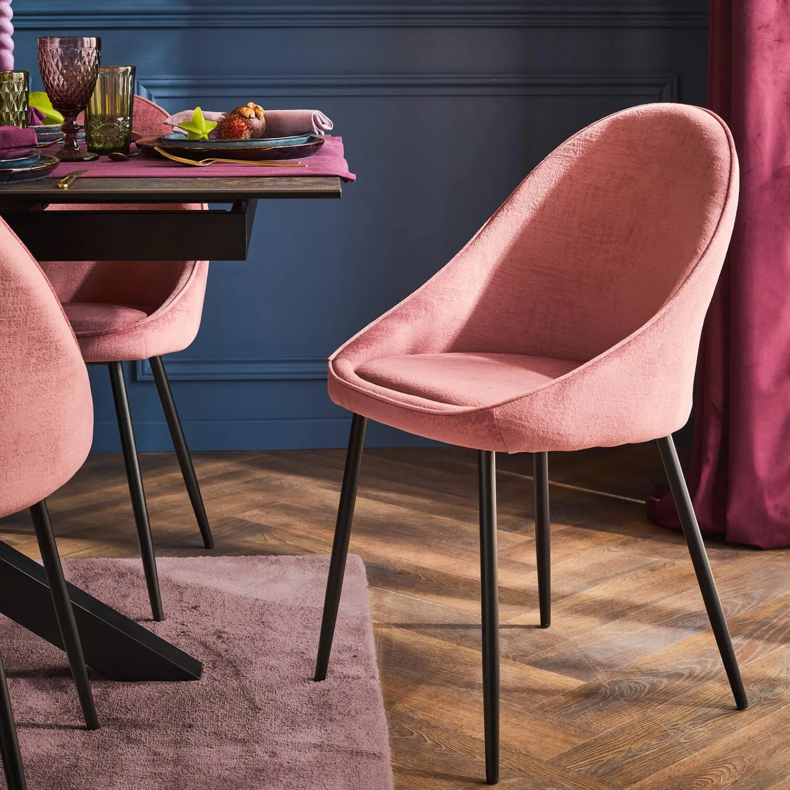 New Chaise ADALINE coloris rose - Chaises Et Tabourets