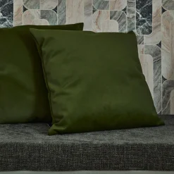 Hot Coussin TASOS coloris vert olive 45 x 45 cm - Coussins
