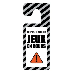 Outlet Déco de porte JEUX EN COURS coloris noir - Objets Muraux