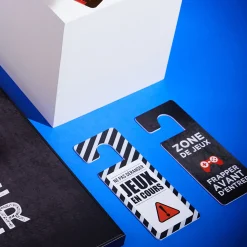 Outlet Déco de porte JEUX EN COURS coloris noir - Objets Muraux