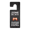 Fashion Déco de porte ZONE DE JEUX coloris noir - Objets Muraux