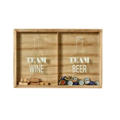 Hot Déco murale TEAM BEER OR WINE coloris bouleau - Objets Muraux