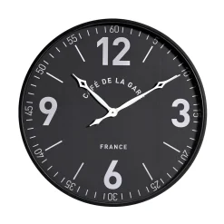 Hot Horloge CAFE DE LA GARE coloris noir - Horloges
