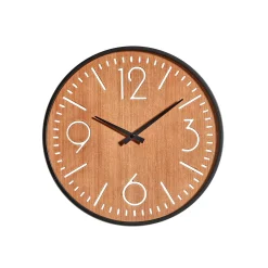 Discount Horloge en bois ROMY coloris brun - Horloges