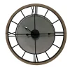 Clearance Horloge en métal COURCHEVEL coloris brun et noir - Horloges