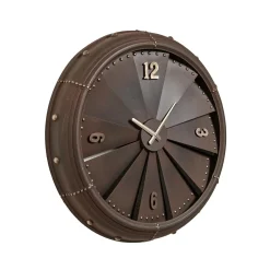 Outlet Horloge en métal VENTILO coloris brun métallisé - Horloges