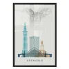 Online Image encadrée MAP GRENOBLE 40 x 60 cm - Tableaux Et Affiches