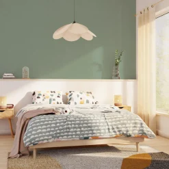 New Papier peint intissé OPAL coloris vert de gris - Papiers Peints