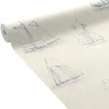 Discount Papier peint intissé NAUTICA coloris blanc crème - Papiers Peints