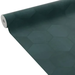 Sale Papier peint intissé THOMAS coloris vert bouteille - Papiers Peints