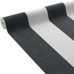 Discount Papier peint intissé PALAZZO STRIPE noir et blanc - Papiers Peints