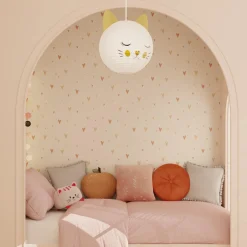 Fashion Papier peint intissé HEARTS vieux rose et beige rosé - Enfant Papiers Peints Enfant|Papiers Peints