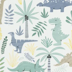 New Papier peint intissé DINO coloris multicolore - Enfant Papiers Peints Enfant|Papiers Peints