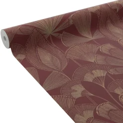Online Papier peint intissé ERICKA coloris rouge bordeaux - Papiers Peints
