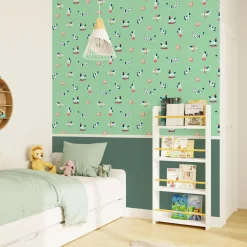 Best Papier peint intissé CASPER coloris vert d'eau - Enfant Papiers Peints Enfant|Papiers Peints
