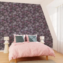 Online Papier peint intissé CLAUDIA coloris rose profond - Papiers Peints