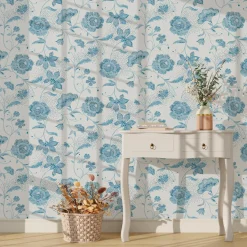 Sale Papier peint intissé AMBROISE coloris bleu acier - Papiers Peints