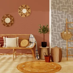 New Papier peint intissé NAHID coloris beige sable - Papiers Peints