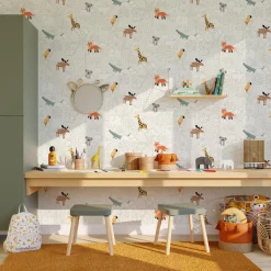 New Papier peint intissé AROUND THE WORLD multicolore - Enfant Papiers Peints Enfant|Papiers Peints